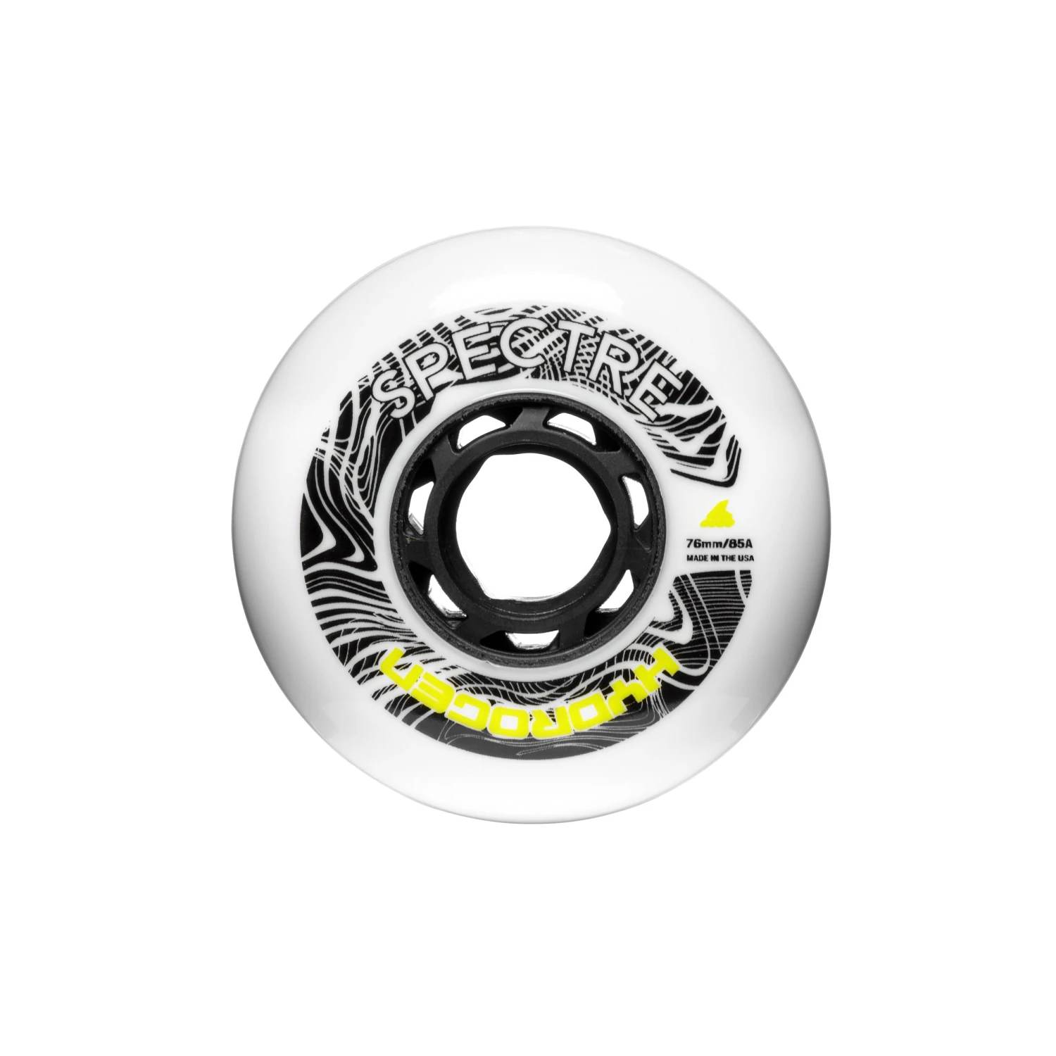Rollerblade Hydrogen Spectre Inline Skate Wheels White 76mm 85a - Set Of 4