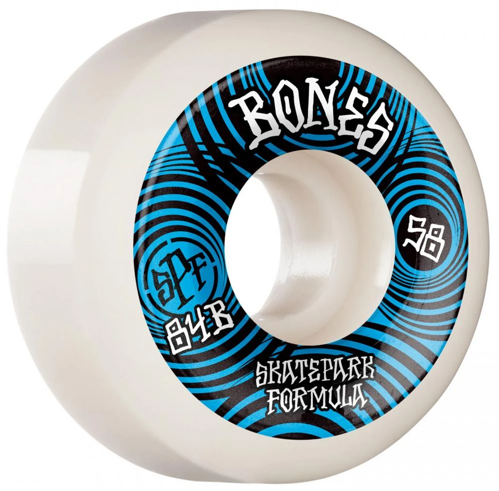 Bones SPF Ripples P5 Sidecut White Skateboard Wheels - 58mm 84B