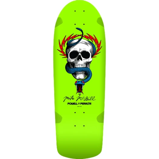 Powell Peralta Mike McGill Skull & Snake Lime Reissue Skateboard Deck - 10"