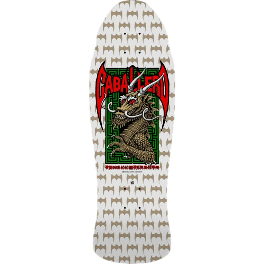 Powell Peralta Cab Street Dragon White/Gold Reissue Deck - 9.625"
