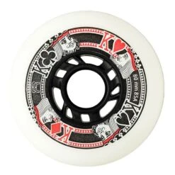 FR Street Kings Inline Skate Wheels 85a - White 4 Pack