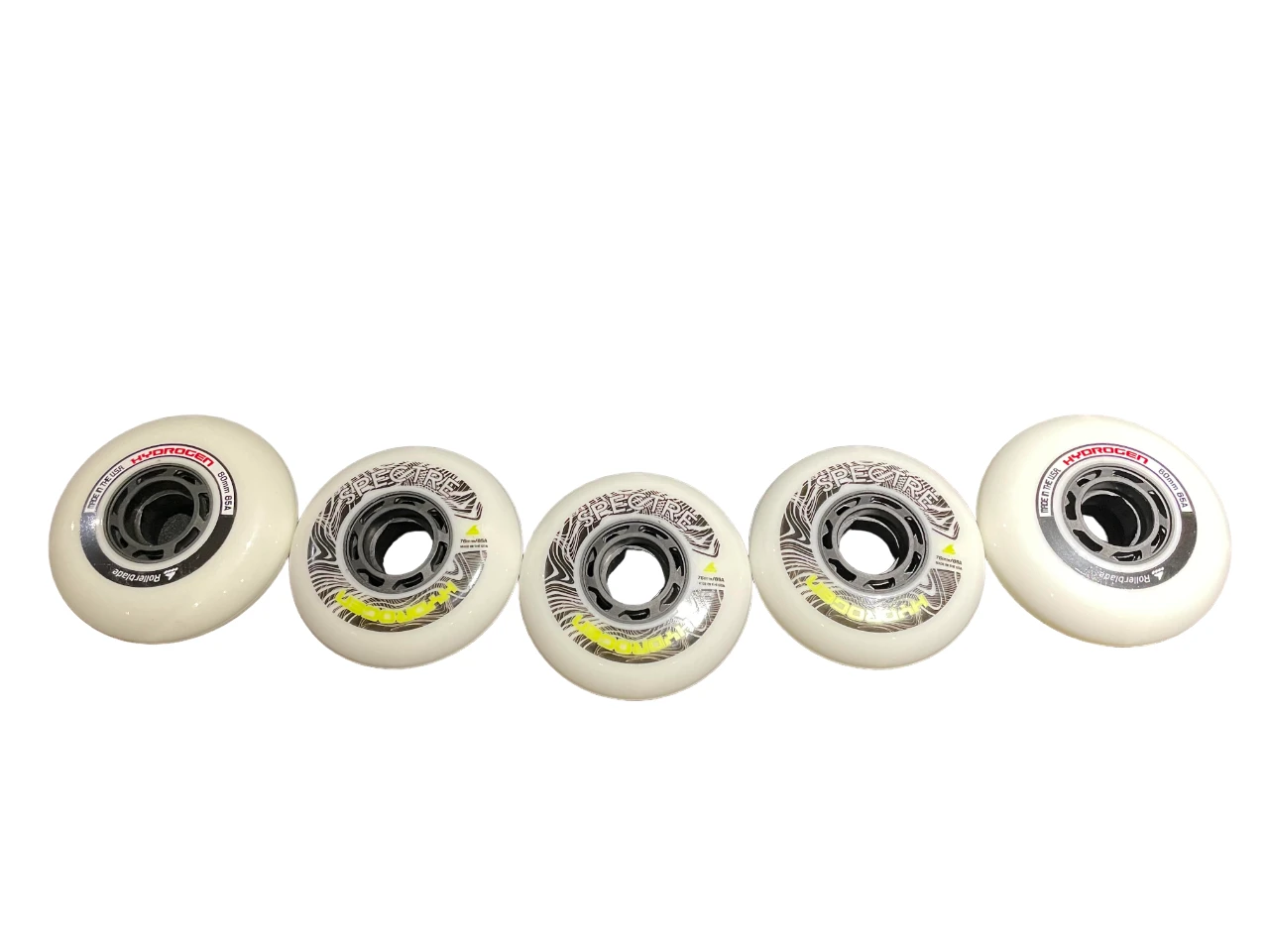 Rollerblade Hydrogen Arc Frame Inline Skate Wheel Set 76/80mm 85a - Set Of 10