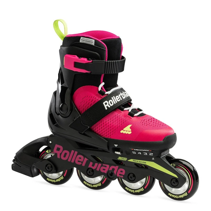 Rollerblade Microblade Adjustable Kids Skates - Pink/Green - Image 2