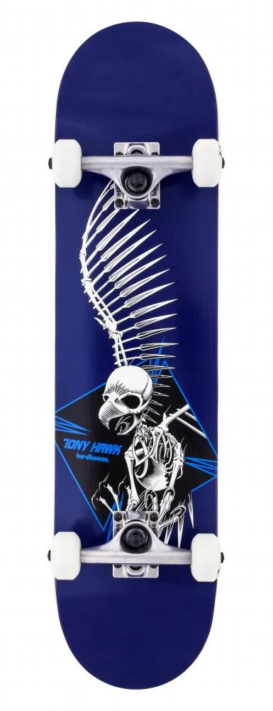 Birdhouse Stage 1 Full Skull 2 Blue Skateboard - 7.5"