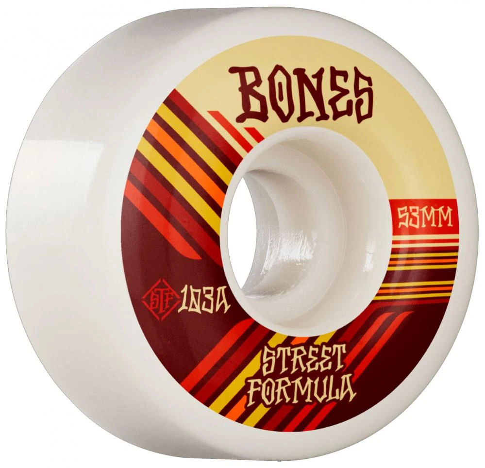 Bones STF Retros V4 Wide Skateboard Wheels - 53mm 103a