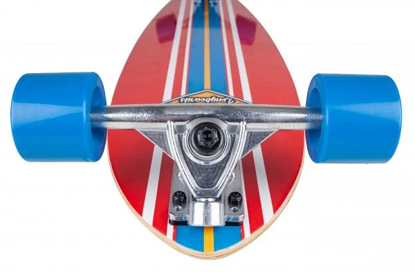 D Street Ocean Red Pintail Longboard - 35" - Image 2