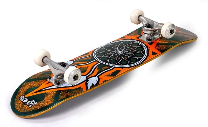 Enuff Dreamcatcher Mini Skateboard - Teal/Orange 7.25" - Image 2