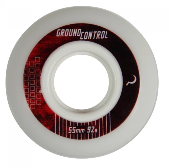 Ground Control Team White Wheels 55mm 92a - Set Of Four