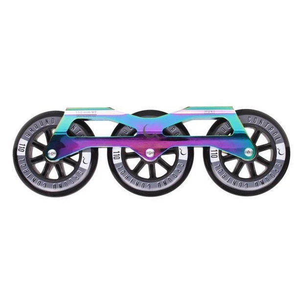 Ground Control Tri Skate Frame V2 110mm Complete Setup - Oil Slick