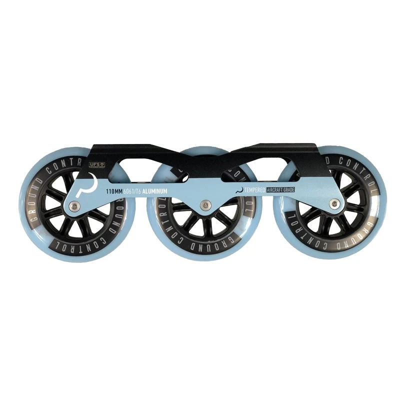 Ground Control Tri Skate Frame V3 110mm Complete Setup - Blue