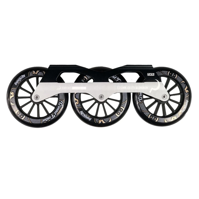 Ground Control Tri Skate Frame V3 125mm Complete Setup - Black/Silver