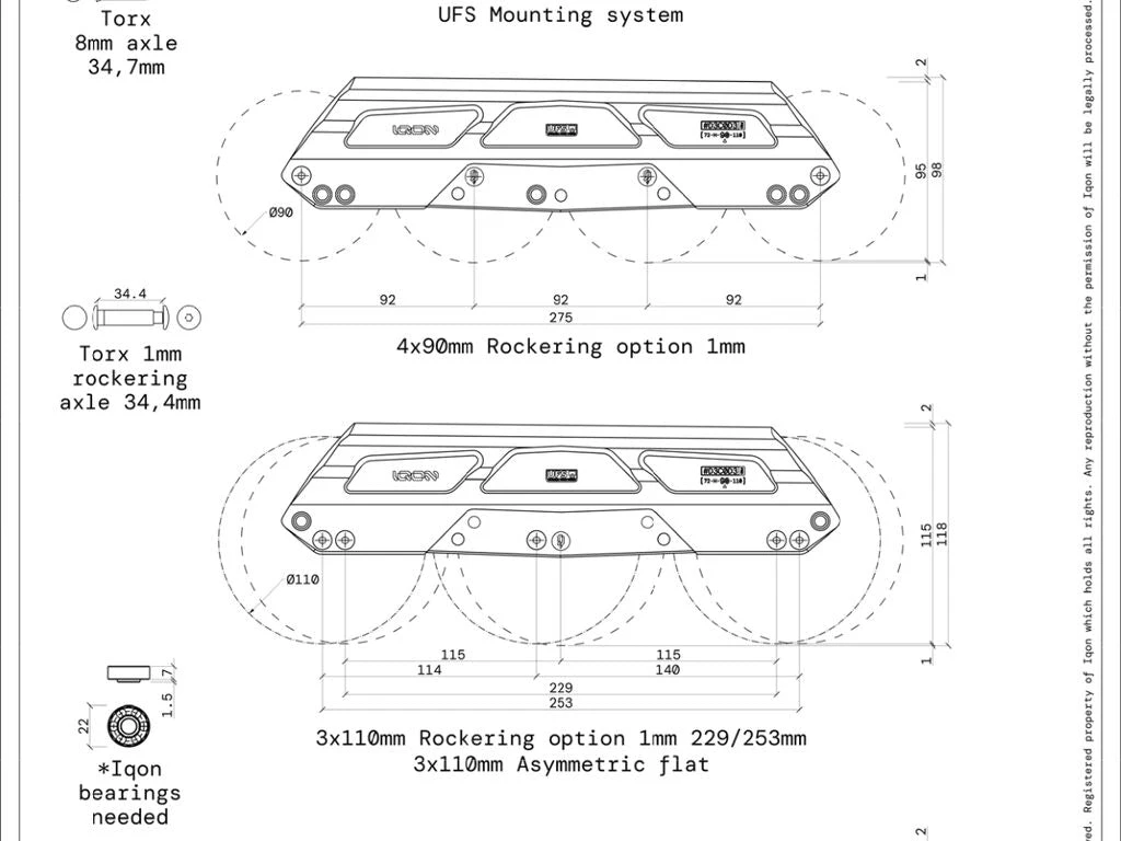 Iqon AG Decode Pro 90 Dark UFS Frames And Bearings Combo - Image 3