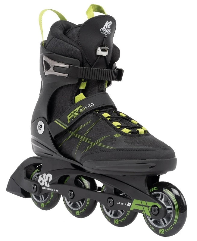 K2 Fit 80 Pro Mens Inline Skates - Black/Olive