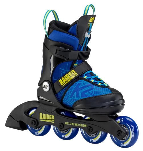 K2 Raider Pro Adjustable Size Skates - Blue/Yellow
