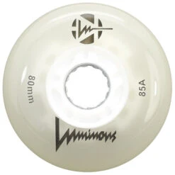 Luminous Light Up Inline Skate Wheels - White Glow 4 Pack