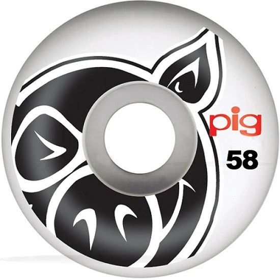Pig Head Natural Skateboard Wheels - 58mm