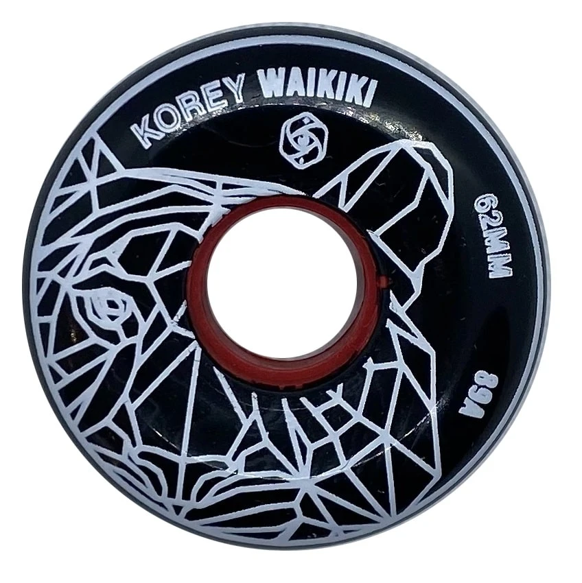 Red Eye Korey Waikiki Black Wheels 62mm 89a - Set Of 4