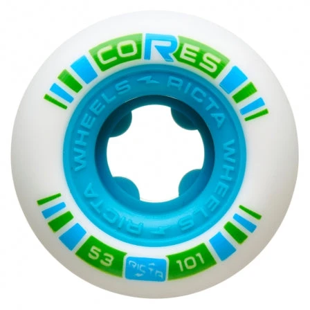 Ricta Cores Neon Blue Skateboard Wheels - 53mm 101a