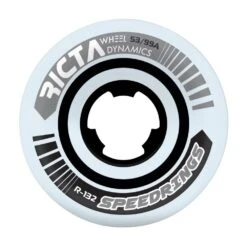 Ricta Speedrings Wide Skateboard Wheels White/Silver- 53mm 99a