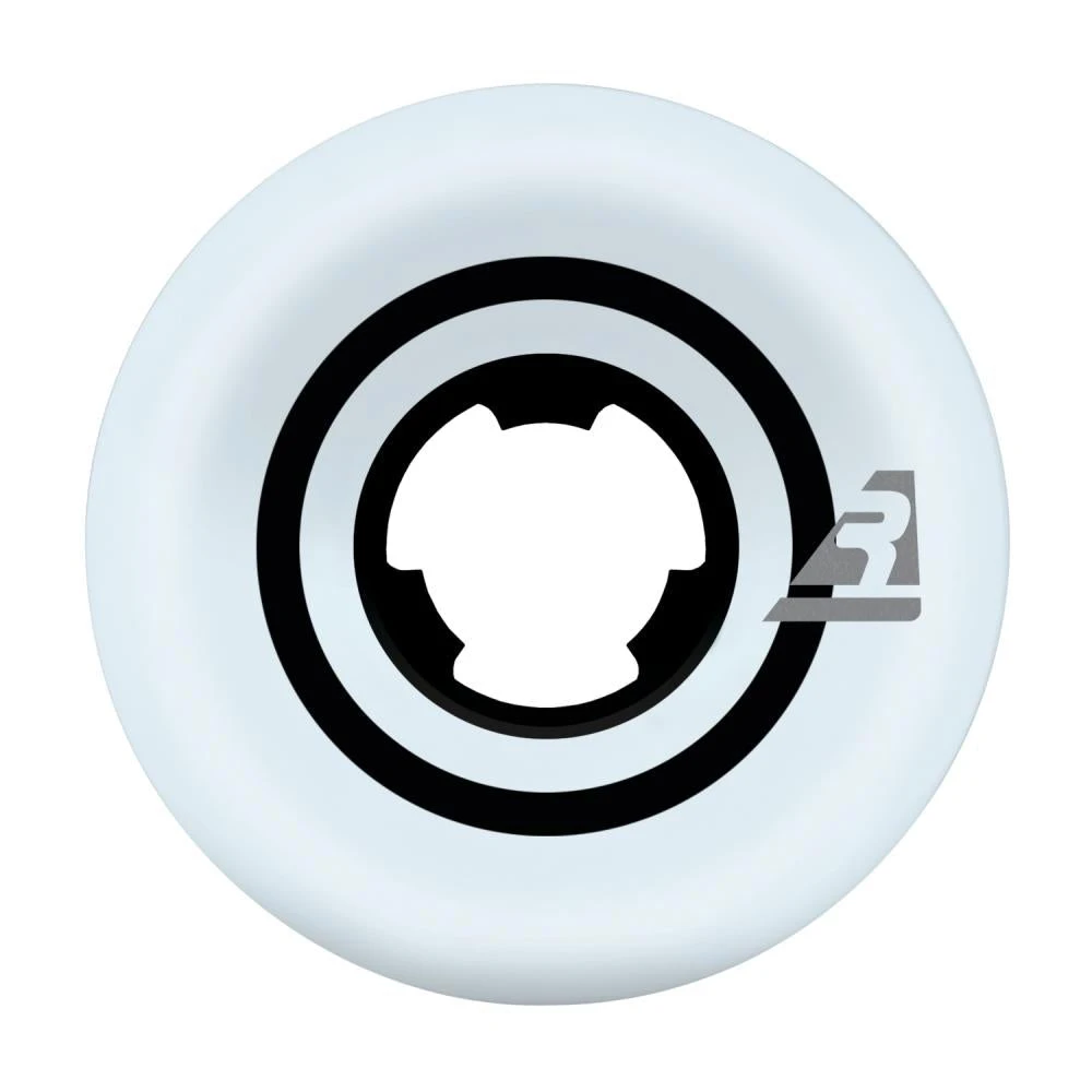 Ricta Speedrings Wide Skateboard Wheels White/Silver- 53mm 99a - Image 2