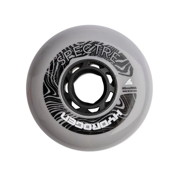 Rollerblade Hydrogen Spectre Inline Skate Wheels Cool Grey 80mm 85a - Set Of 4