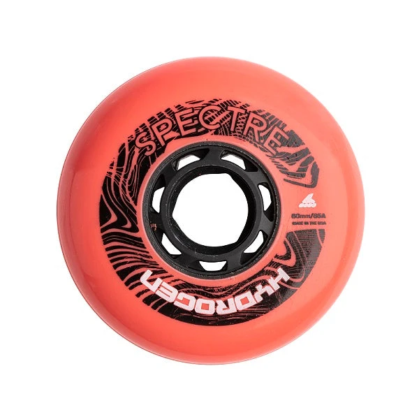 Rollerblade Hydrogen Spectre Inline Skate Wheels Salmon 80mm 85a - Set Of 4