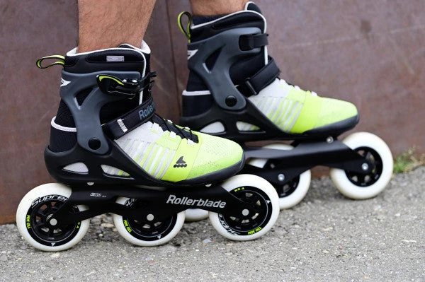 Rollerblade Macroblade 110 3WD Mens Skates - Grey/Yellow - Image 4