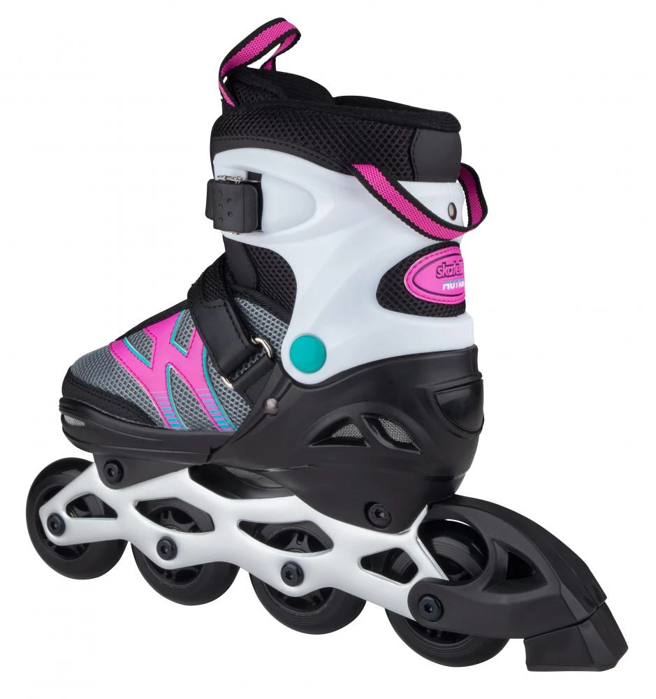 Skatelife Motion Adjustable Kids Inline Skates - Black/Pink - Image 2