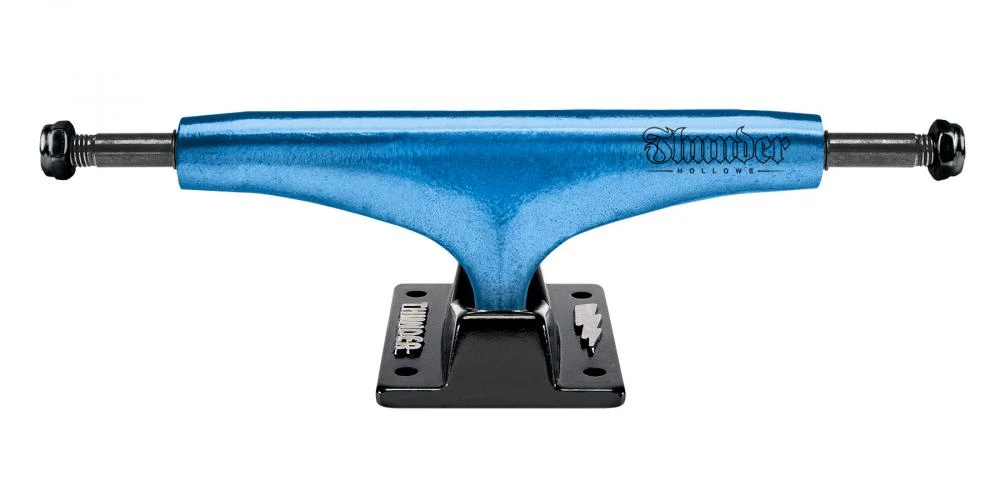 Thunder H Lights Metallic Script Blue Skateboard Trucks - 149