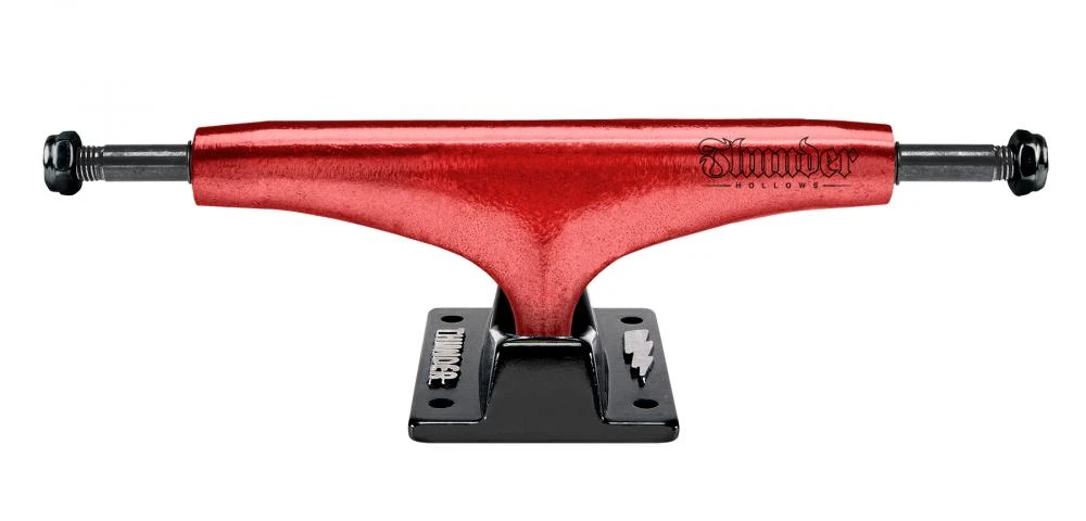 Thunder H Lights Metallic Script Red Skateboard Trucks - 148