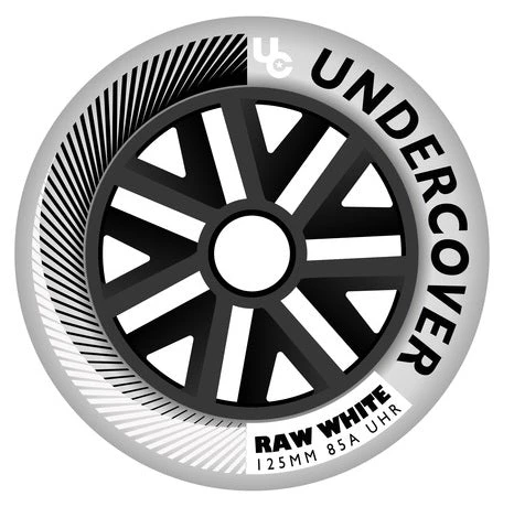 Undercover Raw White Wheels Bullet Radius 125mm 85a - Set Of 6