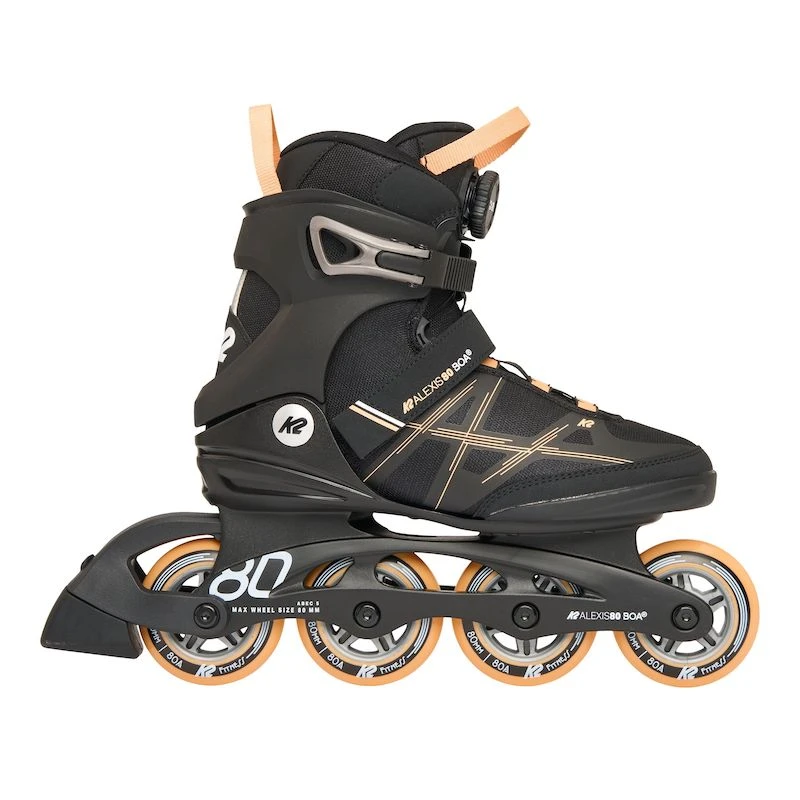 K2 Alexis 80 Boa Inline Skates - Black/Pink - Image 2